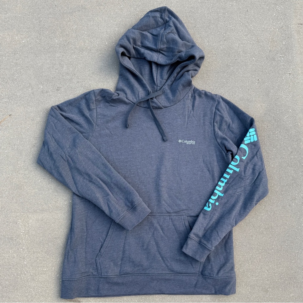 Columbia Gray Lightweight Hoodie Size Medium Outdoor Sporty Sportswear Unisex